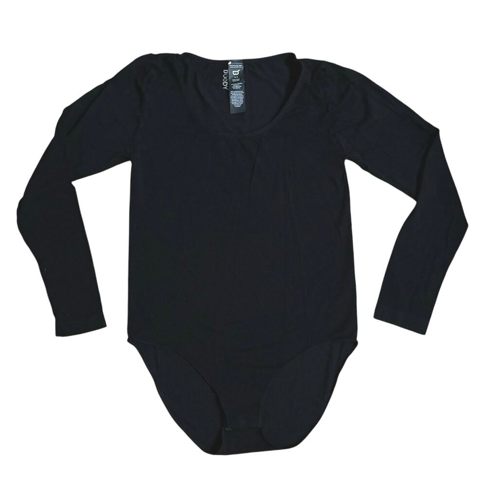 Boody Size M Bodysuit Long Sleeves Black Minimalist Capsule